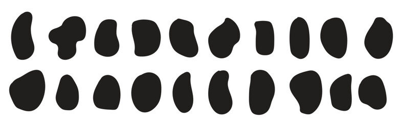 Organic blob shape with irregular form abstract with illustration