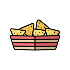 nachos icon vector design template simple and clean