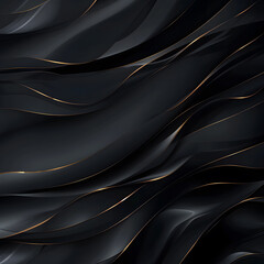 Luxurious Metallic Fluid Texture in Black and Gold AI generated