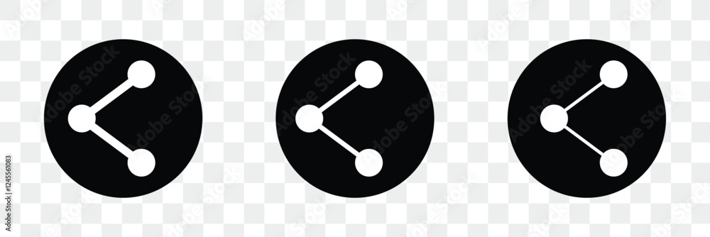 Poster share icon set. arrow symbol, reply send forward icons button. send message icon. external link icon