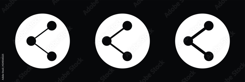 Leinwandbilder share icon set. arrow symbol, reply send forward icons button. send message icon. external link icon