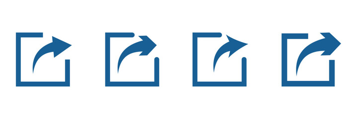 share icon set. Share arrow, link, connection icon.