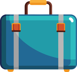 Cute Summer icon On A Trasparent Base - Suitcase