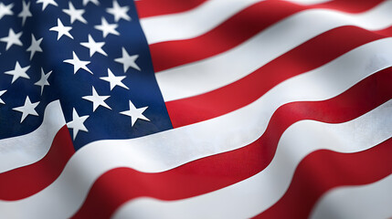 Obraz premium American Flag Waving in the Wind AI generated