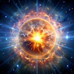 Cosmic Explosion. A Fiery Dance of Stars and Nebulae in the Vast Universe