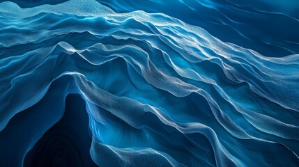 Obraz premium aerial maritime wake capture, deep oceanic blue tones, energetic foam trails, dynamic water patterns, diagonal seafoam lines, high contrast marine scene, crystalline wave details