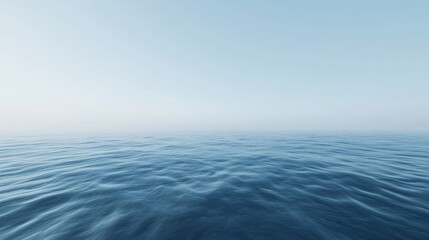 Fototapeta premium peaceful water ripple details, ethereal blue tones, gentle oceanic surface, minimalist sea horizon, soft wave patterns, tranquil aquatic texture, serene maritime scene