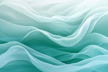 Elegant Aqua Fabric Draped in Soft Waves