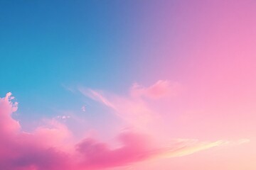 Fototapeta premium Pink and Blue Sky Cloudscape at Sunset