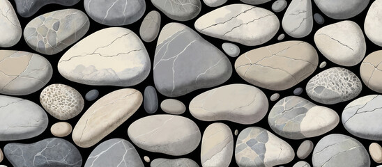 Pattern. Pattern of Various Pebbles and Stones