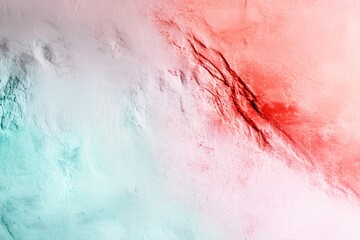 Fototapeta premium Abstract Textured Art Pastel Red And Teal Hues