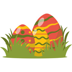 Easter Egg in Grass Illustration