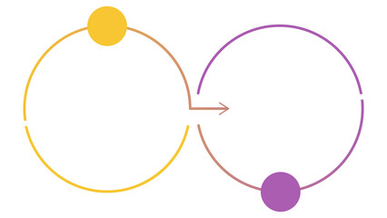 Infographic process design 2 options or steps.