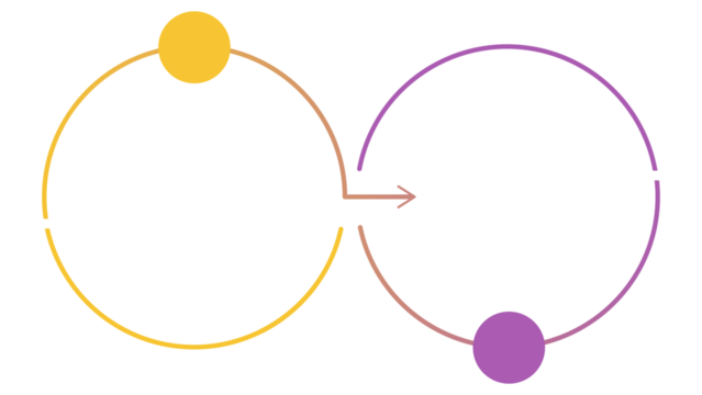 Infographic process design 2 options or steps.