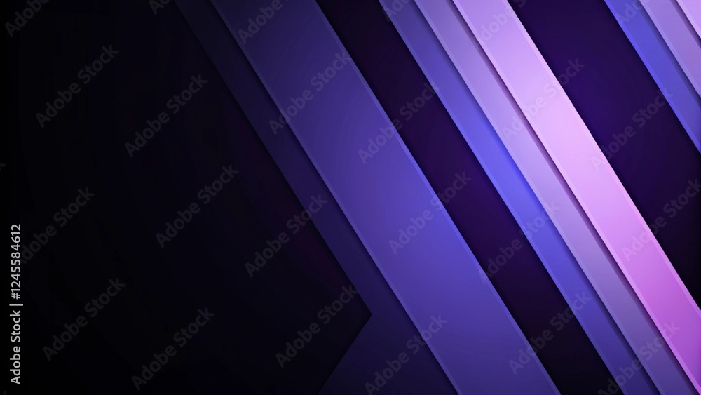 Poster 3d rendering of purple and blue abstract architecture background. Cyberpunk concept. Scene for advertising, technology, hi-tech, showroom, banner, game, E-sport, business, luxury. Sci-Fi Illustration