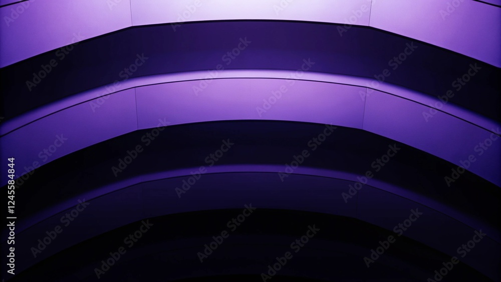 Aufkleber 3d rendering of purple and blue abstract architecture background. Cyberpunk concept. Scene for advertising, technology, hi-tech, showroom, banner, game, E-sport, business, luxury. Sci-Fi Illustration