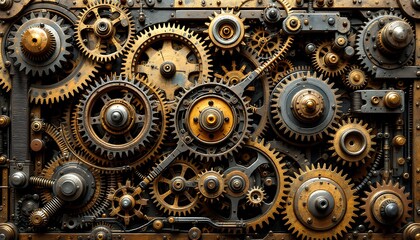 Intricate Gear Mechanism Wall Art Steampunk Decor