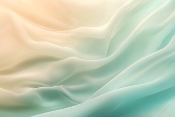 Fototapeta premium Soft pastel fabric drapes gently in waves