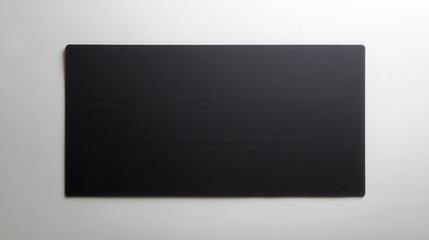 Minimalist Black Rectangle Pad on White Textured Background