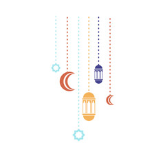 Colorful Hanging Lantern Eid Decoration