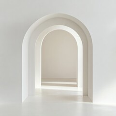 Minimalist White Arches Interior Architecture