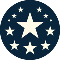 a circle with five stars on it