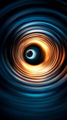 Abstract swirling cosmic energy vortex; dark background; science fiction design