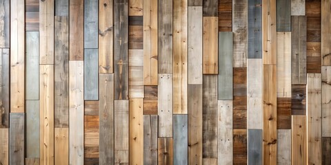 Rustic Reclaimed Wood Paneling A Textured Background of Varied Tones and Grain Patterns for Design Projects