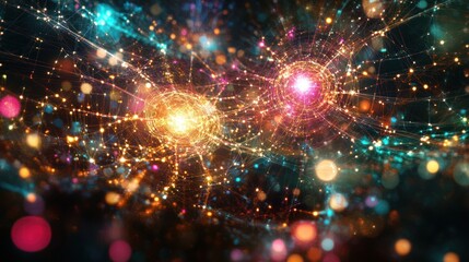Abstract cosmic energy spheres network background