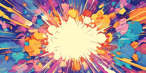 Exploison effect illustration background design