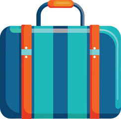 Cute Summer icon On A Trasparent Base - Suitcase