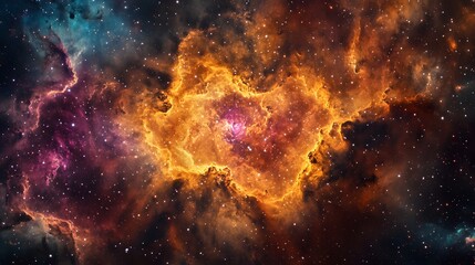 Fototapeta premium Dynamic swirls of cosmic dust in a nebula showcasing the beauty of the universe in motion