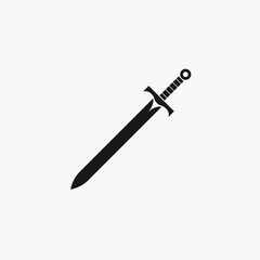 Simple black sword graphic silhouette