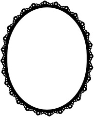 Oval lace frame
