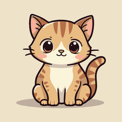 Adorable Vector Cat Illustration