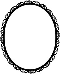 Oval lace frame
