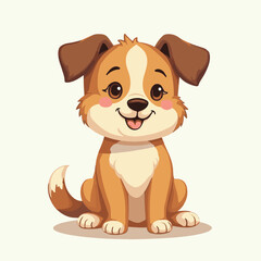 Adorable Vector Dog Illustration