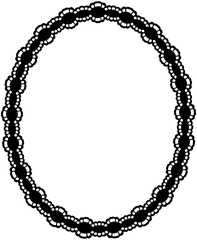 Oval lace frame
