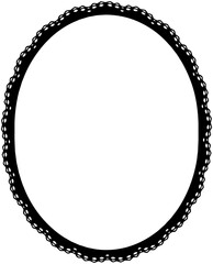 Oval lace frame
