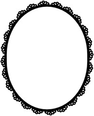 Oval lace frame
