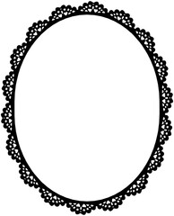 Oval lace frame
