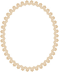Oval lace frame