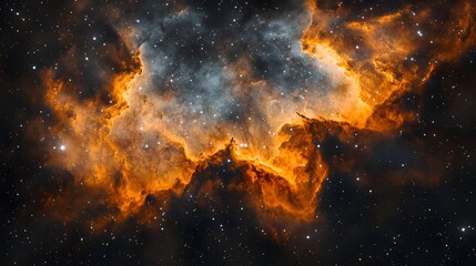 Colorful nebula in the night sky filled with stars and cosmic elements in a vibrant space visualization