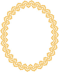 Lace border oval