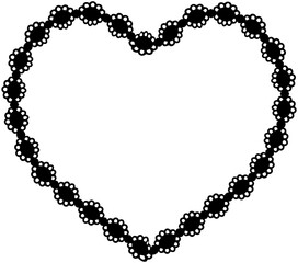 Vintage White Heart Lace
