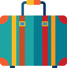 Cute Summer icon On A Trasparent Base - Suitcase