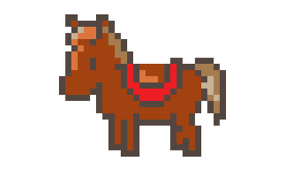 brown horse pixel art