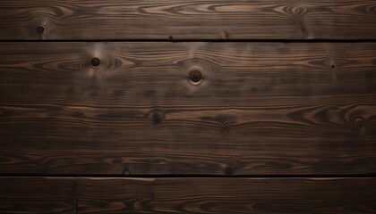 Fototapeta premium Dark Brown Wooden Texture Background, Rich Grain Pattern, Natural Wood Surface, Horizontal Planks, Detailed Close-up Image