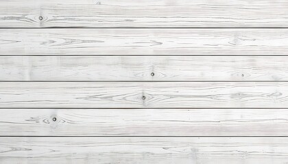 Obraz premium Whitewashed Wooden Planks Texture Background, Detailed Grain, Horizontal Lines, Knots, Rustic, Weathered, Vintage, Farmhouse Style, Wood Surface