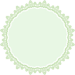 Cute lace circle frame
